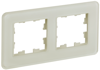 BRITE Рамка 2-местная РУ-2-2-Бр стекло песчаный RE IEK