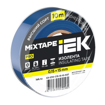 MIXTAPE PRO Изолента 0,15х15мм синяя 10м IEK
