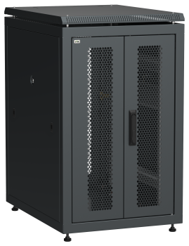 ITK LINEA N Шкаф сетевой 19" 18U 600х800мм двери передняя перфорированная задняя двустворчатая перфорированная черный