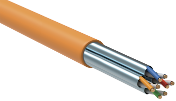 ITK Витая пара U/FTP кат.6A 4х2х23AWG solid LSZH нг(А)-HF оранжевый (305м)