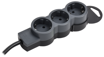 STANDARD Удлинитель У03 3 места 2P+PE 5м 3х1,5мм2 16А черный IEK
