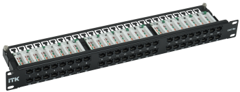ITK 1U патч-панель кат. 5e UTP 48 портов Dual IDC высокой плотности