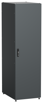 ITK Шкаф серверный 19" 42U 600х800мм одностворчатые глухие двери IP54 черный РФ