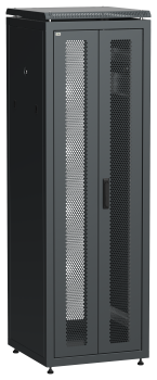 ITK LINEA N Шкаф сетевой 19" 38U 600х600мм двери передняя перфорированная задняя двустворчатая перфорированная черный