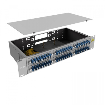 Кросс 19" NTSS PREMIUM, предсобранный 2U, 48 портов LC/UPC duplex, 9/125 мкм