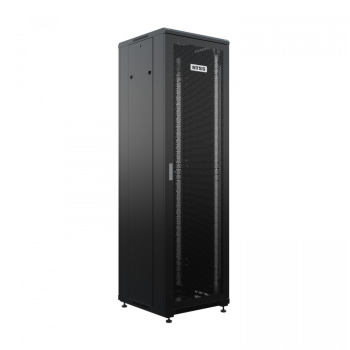 Шкаф напольный универсальный серверный NTSS R 18U 600х600мм, 4 профиля 19, двери перфорированная и сплошная металл, боковые стенки съемные, регулируем