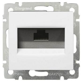 VALENA DIY Розетка телефонная с рамкой RJ11 белый