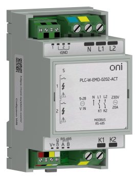ПЛК W. Расширение коммутирующее 2 DI 2 DO с измерением мощности ONI