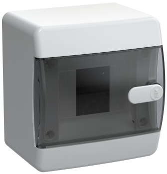 UNION Compact Корпус пластиковый ЩРН-П-4 IP41 черная прозрачная дверь IEK