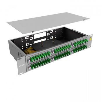 Кросс 19" NTSS PREMIUM, предсобранный 2U, 48 портов LC/APC duplex, 9/125 мкм