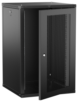 ITK LINEA W Шкаф настенный 18U 600х600мм дверь перфорированная черный 2.0