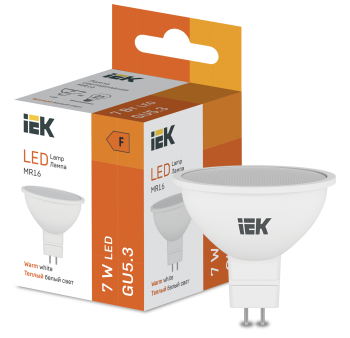 LED MR16 570lm 3000K GU5 IEK