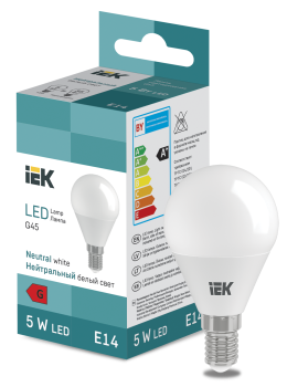 LED Globe G45 400lm 4000K E14 IEK