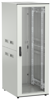 ITK UNITBOX N Шкаф сетевой 19" напольный 33U 600х800мм стеклянная передняя дверь задняя металлическая серый