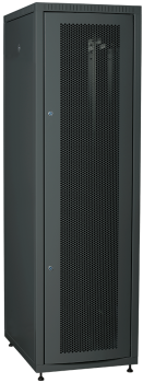 ITK LINEA E Шкаф напольный сетевой 19" 42U 600х800мм перфорированная передняя дверь задняя металлическая черный