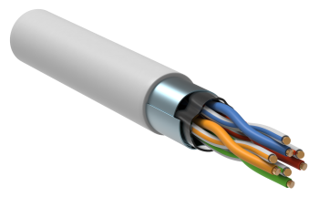ITK Витая пара F/UTP кат. 5E 4х2х24AWG solid PVCLS нг(А)-LSLTx белый (305м) РФ