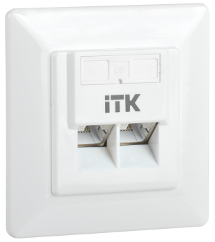 ITK Внутренняя информационная розетка RJ45 кат.6 FTP 2 порта