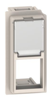 LIVING NOW. Лицевая панель для адаптеров Keystone RJ45 1 модуль.Цвет Песочный.