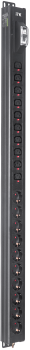 ITK BASE PDU вертикальный PV1101 24U 1 фаза 16А 10 розеток SCHUKO (немецкий стандарт) + 10 розеток C13 без кабеля с входным разъемом C20