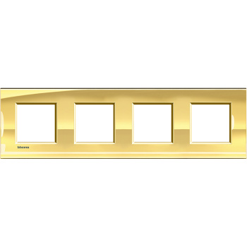 LivingLight Рамка прямоугольная, 4 поста, цвет Золото