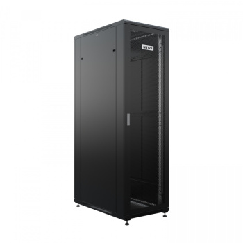 Шкаф напольный универсальный серверный NTSS R 47U 800х1200мм, 4 профиля 19, двери перфорированная и перфорированная двухстворчатая, боковые стенки съе