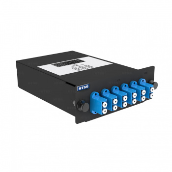 Кассета кроссовая NTSS STANDART 1 разъем 8MPO/АPC (male) 9/125, на 8 LC/UPС (4 DLC/UPC), полярность А, черный