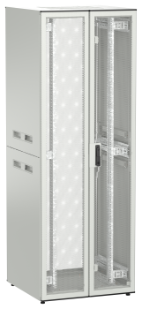 ITK UNITBOX N Шкаф сетевой 19" напольный 47U 800х800мм двери перфорированная металлическая двустворчатая перфорированная серый