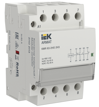 ARMAT Контактор модульный KMR 63А 24В AC/DC 2НО 2НЗ IEK