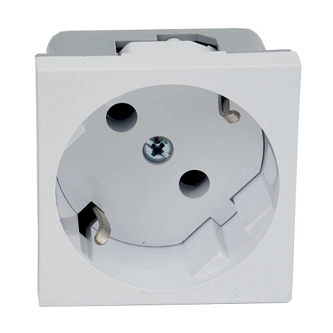 Розетка силовая QP 45x45 C (HB) QUADRO белая