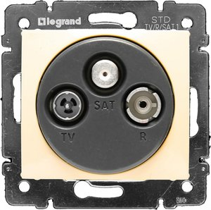 VALENA DIY Розетка TV-FM-SAT тип звезда слоновая кость