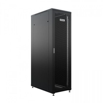 Шкаф напольный универсальный серверный NTSS R 22U 600х1000мм, 4 профиля 19, двери перфорированная и сплошная металл, боковые стенки съемные, регулируе