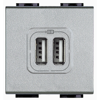 Livinglight Разъём для зарядки 2ХUSB, Алюминий