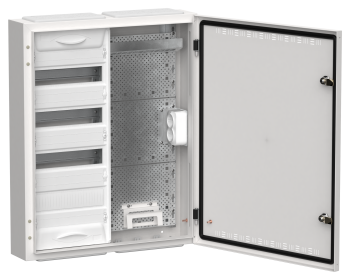 TITAN 5 Корпус комбинированный ЩРн-48 (2х48) 710х570х140мм IP30 белый IEK