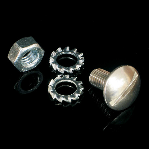 Комлпект болтовой M5x10: Болт + гайка + гайка
