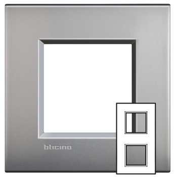 Livinglight рамка 2x2мод.71мм.М.никель