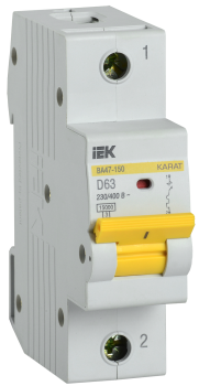 KARAT Автоматический выключатель ВА47-150 1P D 63А 15кА IEK
