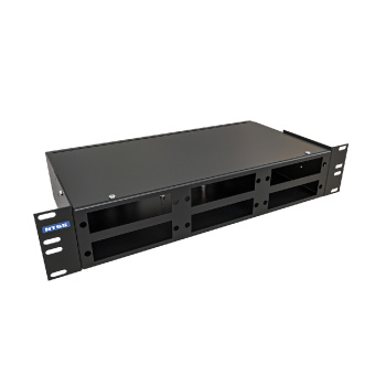 Кросс NTSS оптический 19'' частично укомплектованный 2U, 32/48 портов FC/ST (планки FC/ST-6шт, планка-заглушка-2шт, сплайс-кассета-2шт) черный RAL 900