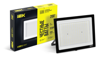 Прожектор светодиодный СДО 06-200 IP65 4000К черный IEK