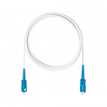Дроп-кабель NTSS spc SC/UPC-SC/UPC G.657A1 40м LSZH S/0 стеклопруток, без ВСЭ, белый (патч-корд)