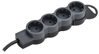 STANDARD Удлинитель У04 4 места 2P+PE 5м 3х1,5мм2 16А черный IEK