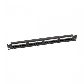 Патч-панель NTSS 24 UTP порта RJ45, cat.6, 1U, Dual IDC, без органайзера