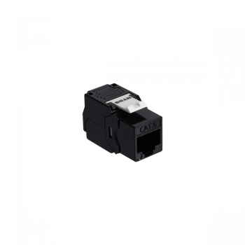 Розеточный модуль NTSS PREMIUM Keystone RJ45 UTP CAT6 180 градусов безинструментальный черный ver2