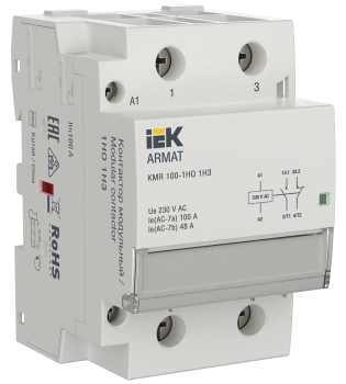 ARMAT Контактор модульный KMR 100А 230В AC 1НО 1НЗ IEK