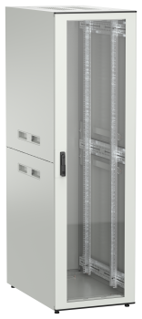 ITK UNITBOX N Шкаф сетевой 19" напольный 42U 600х1000мм стеклянная передняя дверь серый