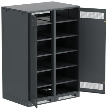 ITK LINEA B Шкаф аккумуляторный (пустой) 2000х1400х950мм двустворчатая металлическая дверь черный