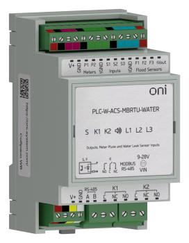 ПЛК W. Модуль учета водопотребления и контроля протечек Modbus RTU ONI