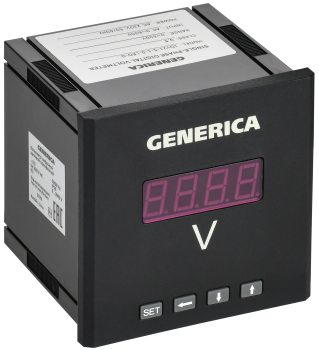 Вольтметр цифровой щитовой однофазный 96х96мм LED GENERICA
