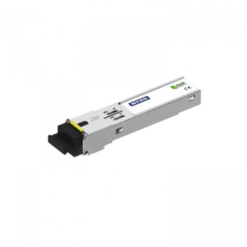 Одноволоконный модуль NTSS SFP, WDM, 1,25 Гбит/с, разъём SC, рабочая длина волны (передача/прием) 1550/1490 нм, SM, дальность до 80 км, ОБ 24дБ, DDM