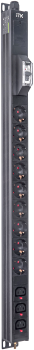 ITK BASE PDU вертикальный PV1111 18U 1 фаза 16А 9 розеток SCHUKO (немецкий стандарт) + 3 розетки C13 кабель 2,6м вилка SCHUKO (немецкий стандарт)