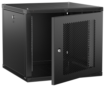 ITK LINEA W Шкаф настенный 9U 600х600мм дверь перфорированная черный 2.0